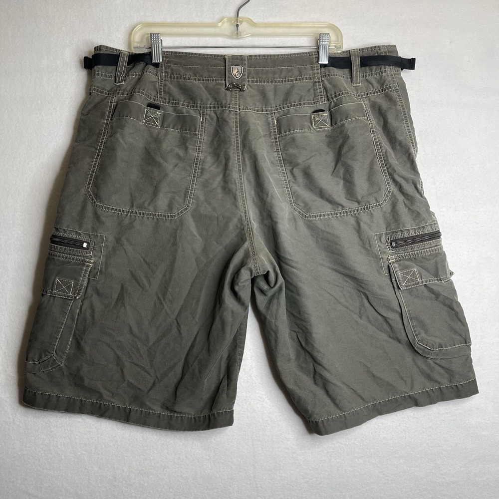 KUHL Climbing And Hiking Cargo Shorts Size XXL 40x12 Brown Outdoor Baggy 00s - Picture 8 of 14